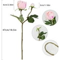 thumbnail image 3 of Pink Peonies Artificial Flowers Fake Peonies Pink Silk Flowers with Stems for Wedding Decoration Bride Bouquet Faux Flowers Pink Crafts Floral Arrangement (Pink), 3 of 5