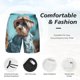 thumbnail image 3 of Balery Stylish Dog in Denim Outfit Bañador para hombre, shorts de playa de secado rápido con entrepierna y forro de compresión-3X-Large, 3 of 6
