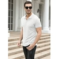 thumbnail image 4 of Iceglad Polo Shirts for Men V Neck Slim Fit Short Sleeve Performance Golf Shirt Knit Soft Tees, 4 of 8