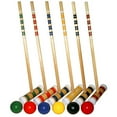 thumbnail image 1 of Ensemble de croquet Swiftflyte Sport pour 6 joueurs – jeu complet extérieur avec maillets en bois, balles, arceaux et sac de transport, 1 of 5