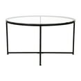 thumbnail image 6 of Flash Furniture Greenwich Contemporary Coffee and End Tables Table Set, Clear/Matte Black, 6 of 13