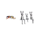 thumbnail image 1 of Escultura de animal caminando, figura decorativa, estatua, artesanía en cerámica, finamente tallada y pulida. Ideal para regalar, para salas de estar, 1 of 8