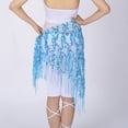 thumbnail image 2 of Triangle Sequin Fringe Mesh Dance Hip Scarf Scarves Belt Skirt Christmas Gift, 2 of 5