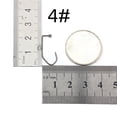 thumbnail image 2 of 100Pcs V Bend 90 Degree Aberdeen Offset Jig Fly Tying Strong Wire Fishing Hook 4#, 2 of 9