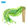 thumbnail image 3 of Unique Bargains Lace Silk Ribbon Fairy Sticks Wands for Wedding Party, Green/Light Green 25 Pack, 3 of 5