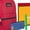 Red, variant on 17"L Classic Solid Color Backpack 20 Piece Stationary Kit Containing 1 Notebook, 1 Folder, 3 Pencils, 3 Pens, 1 Sharpener, 2 Erasers, 1 Box of Crayons, 1 Glue Stick, 1 Ruler & More in Black