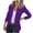 Purple, variant on Fjofpr Womens Outerwear Womens Clothes Womens Classic Long Sleeve Show Body Solid Color Gradient Long Sleeve Suit Coat