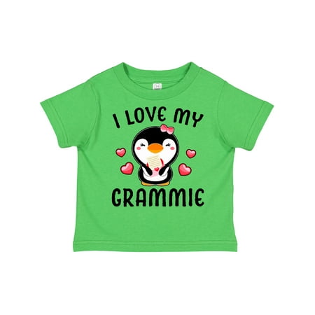 

Inktastic I Love My Grammie with Cute Penguin and Hearts Gift Toddler Toddler Girl T-Shirt