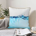 thumbnail image 6 of Fotbe Crystal Clear Water Splash Pattern Velvet Decorative Throw Pillow Covers with Elegant Piping, Soft Plush Cushion Cover for Sofa, Bed, Car, Office-16"x16", 6 of 8