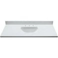 thumbnail image 3 of Sagehill Designs 49" Gemstone Black Quartz Top with Integrated White Rectangular Ceramic Basin, 3 of 7