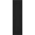 thumbnail image 5 of Ekena Millwork 18"W x 70"H Americraft Two Equal Flat Panel Exterior Real Wood Shutters (Per Pair), Black, 5 of 10