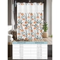thumbnail image 6 of No Hook Shower Curtain with Snap in Liner,Vintage Farm Daisy Floral Waterproof Bath Curtain Double Layers with See Through Top Window,Pastoral Botanical Wild Flowers Hotel Shower Curtains 72x72in, 6 of 9