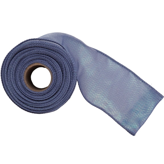 Blue Sheer Christmas Ribbon, 2.5" x 25', by Holiday Time