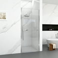thumbnail image 2 of 24" W x 72" H Semi-Frameless Circular Pivot Shower Door in Chrome With 1/4" (6mm) Thick SGCC Tempered Glass, 2 of 9