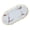 White Base with Gold Frame, variant on Luxury Golden Texture Oval Bathroom Storage Tray Decorative Vanity Organizer for Soap Towels Napkins Jewelry Cosmetics and Makeup, White Marble Base (15x8.3x1.4 in / 38x21x3.5 cm)