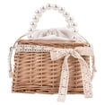 thumbnail image 1 of Bolso cruzado con cordón de cesta de perlas de encaje tejido retro para mujer (A) Tmvgtek Oficina Multiescena Multifunción, 1 of 9