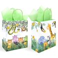 thumbnail image 1 of Bolsas de regalo DjinnGlory Jungle Safari Woodland Animal, paquete de 36, 1 of 9