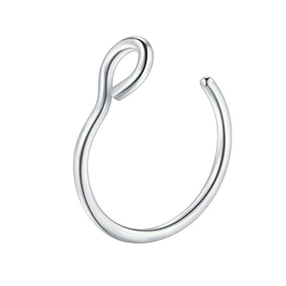 Nose Ring Hoop 18G Stainless Steel Nose Hoop Perforated Men'S and Women'S Cartilage Sleep Earrings