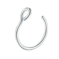 Nose Ring Hoop 18G Stainless Steel Nose Hoop Perforated Men'S and Women'S Cartilage Sleep Earrings