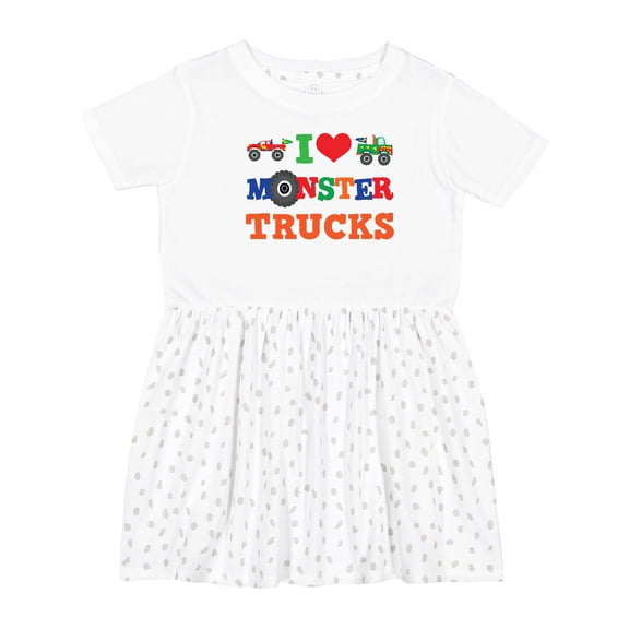 Inktastic I Love Trucks Girls Toddler Dress