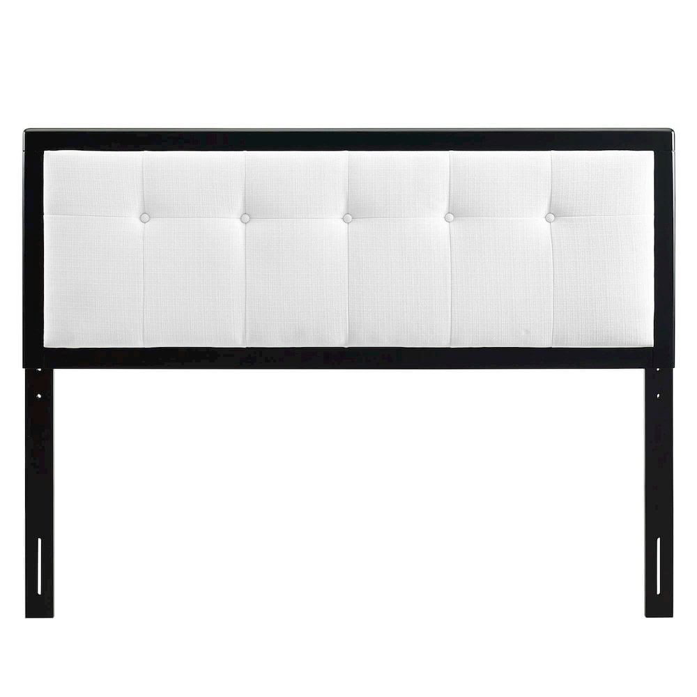 Modway Draper Tufted Twin Fabric and Wood Headboard in Black/White