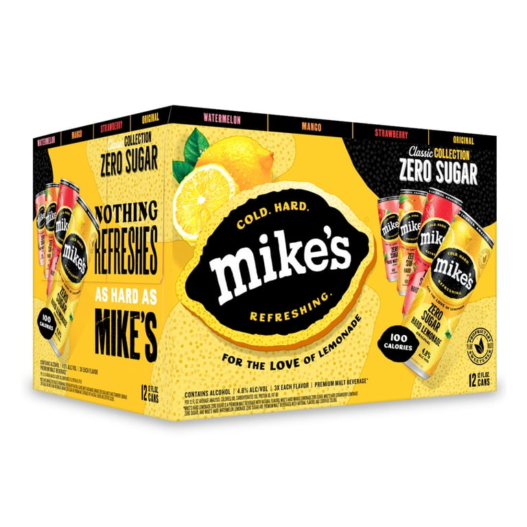 Mike's Hard Zero Sugar Variety Pack, 12 Pack, 12 fl oz Cans, 4.8