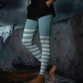thumbnail image 5 of Women's Halloween Striped Print Soft High Waisted Ankle Length Leggings Stretch Leggings For Fitness, Running, And Leisure Wear, 5 of 7