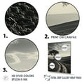 thumbnail image 3 of Designart "Black And White Tree Landscape Minimalism" Tree Floater Framed Canvas Prints, 3 of 5