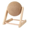 thumbnail image 1 of Juguete para gatos Wamans, juguete para rascar, bola para rascar de sisal natural, bola para rascar, juguete interactivo para mascotas de madera maciza, 1 of 7
