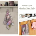 thumbnail image 3 of Pink Xmas Gnome Hand Towels, Christmas Stars Wooden Kitchen Towel Ultra Soft and Absorbent,Decorative Fingertip Face Towel for Bathroom Hotel, 2 PCS, 28.3"x 14.4", 3 of 6
