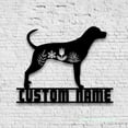 thumbnail image 4 of Craftnamesign Custom FLoral Bluetick Coonhound Metal Wall Art, Custom Flower Dog Lover Name Sign, 4 of 5