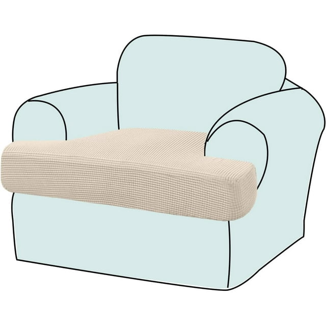 Housse de Coussin Extensible pour Canapé 1 Pce (1 Ivoire)