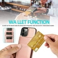 thumbnail image 5 of Entronix Wallet Case for iPhone 14 Pro Max, PU Leather [6 Slots] Card Holder Flip Stand, Pink, 5 of 5
