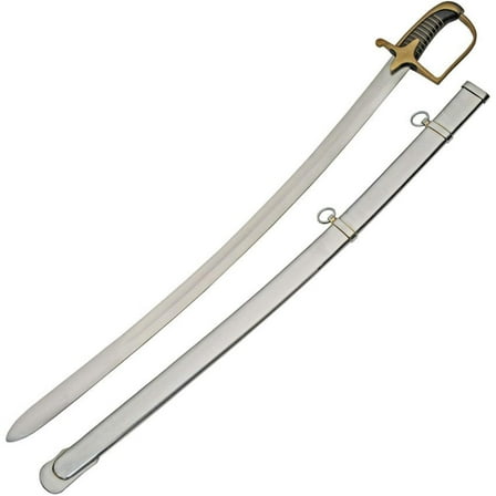 SZCO 36" French Style Napoleon Katana Sword Stainless Steel Blade with Brass Guard & a Scabbard