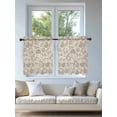 thumbnail image 4 of Khaki Fruit Tier Curtains 36 Inch Length,Sheer Curtains for Bedroom Living Room Window Country Retro Floral Botanical Plant Rod Pocket Drapes Kitchen Curtains Small Half Window 27.5"x36" 2 Panels, 4 of 6