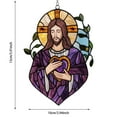 thumbnail image 3 of Binwennn Stain Glass Hummingbird Car Interior Decorations Stone Rain Chains Je Sus S Un Catcher Collection 6/8 Inch Acrylic Stained Glass Window Hanging De Cor Chr Istian Gi For Home &, 3 of 4