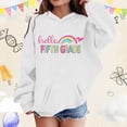 thumbnail image 2 of Bobifish Toddler Girls Back To School Hoodie Adorable Fifth Grade Graphic Sweatshirts Long Sleeve Cool Pullover Top With Pocket, 2 of 4