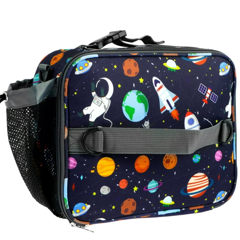 Yous Auto Lunch Box Kids,Insulated Lunch Box for Boys and Girls,Washable Lunch  Bag and Reusable Toddler Lunch Boxes for Daycare and School Dinosaur Camo  Space(Astronaut) 