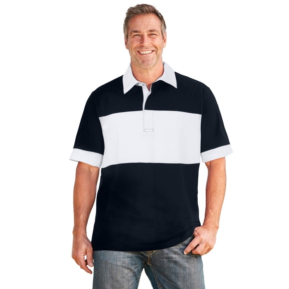 KingSize Men's Big & Tall Short Sleeve Rugby Shirt
