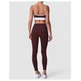 thumbnail image 6 of PISONIC Women 2 Piece Workout Sets Color Block Sports Bra High Waist Tummy Control Active Leggings Yoga Outfit Set, 6 of 7
