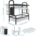 thumbnail image 6 of Sensch 2-Tier Dish Rack for Kitchen, Dish Drying Rack with Drain Board Tray, Compact Dishing Rack with Utensil Holder, Cutting Board Holder, Kitchen Dishes Storage and Organizers, 6 of 9
