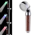 thumbnail image 2 of Cabezal de ducha LED, cabezal de ducha LED con cambio de color, sin fuente de alimentación, ahorro de agua a alta presión, cambio de 7 colores al azar Xemadio MZQ-0705, 2 of 9
