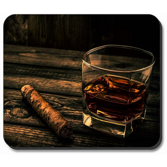 Art Plates Mouse Pad - Cigar & Whiskey