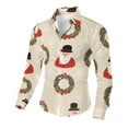 thumbnail image 5 of COSFO Christmas Men's Button Down Shirts Collared Funny Long Sleeve Shirts Casual Party Vacation Classic Fit Men Shirts, 5 of 8
