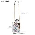 thumbnail image 2 of FORMRS Crossbody Bag for Women Quilted Travel Shoulder Cell Phone Purse with Chain Strap Handbag, Navy Blossom Mosaic, 2 of 7