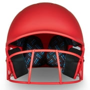 HX Rise Fastpitch Batting Helmet with Facemask, Large, Scarlet