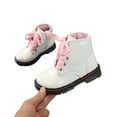 thumbnail image 2 of Girls Boys Martin Boots, Side Zipper Lace-Up Non-Slip Ankle Boots, 2 of 7
