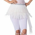 thumbnail image 3 of RUTAYY Women Encryption Tassel Waist Towel Towel Latin Dance Binding Tassel Lace Up Skirt Towel Solid Color Flowy Swing Skirts, 3 of 4