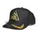 thumbnail image 3 of Vago Style Gorra Triángulo Dorado Snapback Negra Visera Curva de Gamuza, 3 of 5