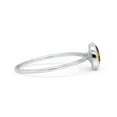 thumbnail image 2 of Round Fashion Petite Dainty Simulated Tiger Eye Ring Band 925 Sterling Silver Size5, 2 of 5